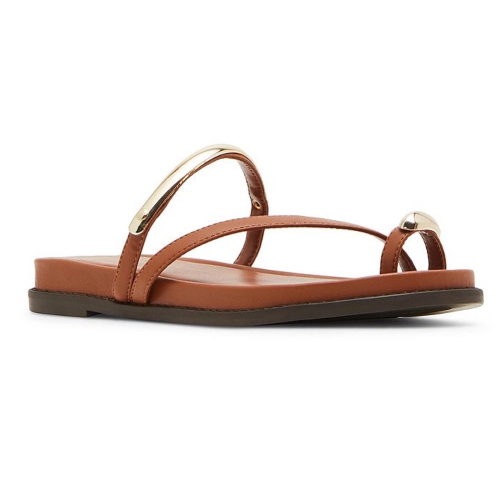 Madden Girl Caribbean Paris Strappy Sandals with Gold Toe Ring